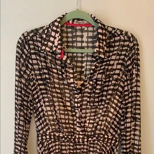 Size 6 Eliza J. Shirtdress with full-length slip.